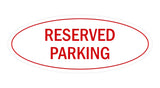 Signs ByLITA Oval Reserved Parking Sign