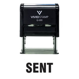 Black SENT Self Inking Rubber Stamp