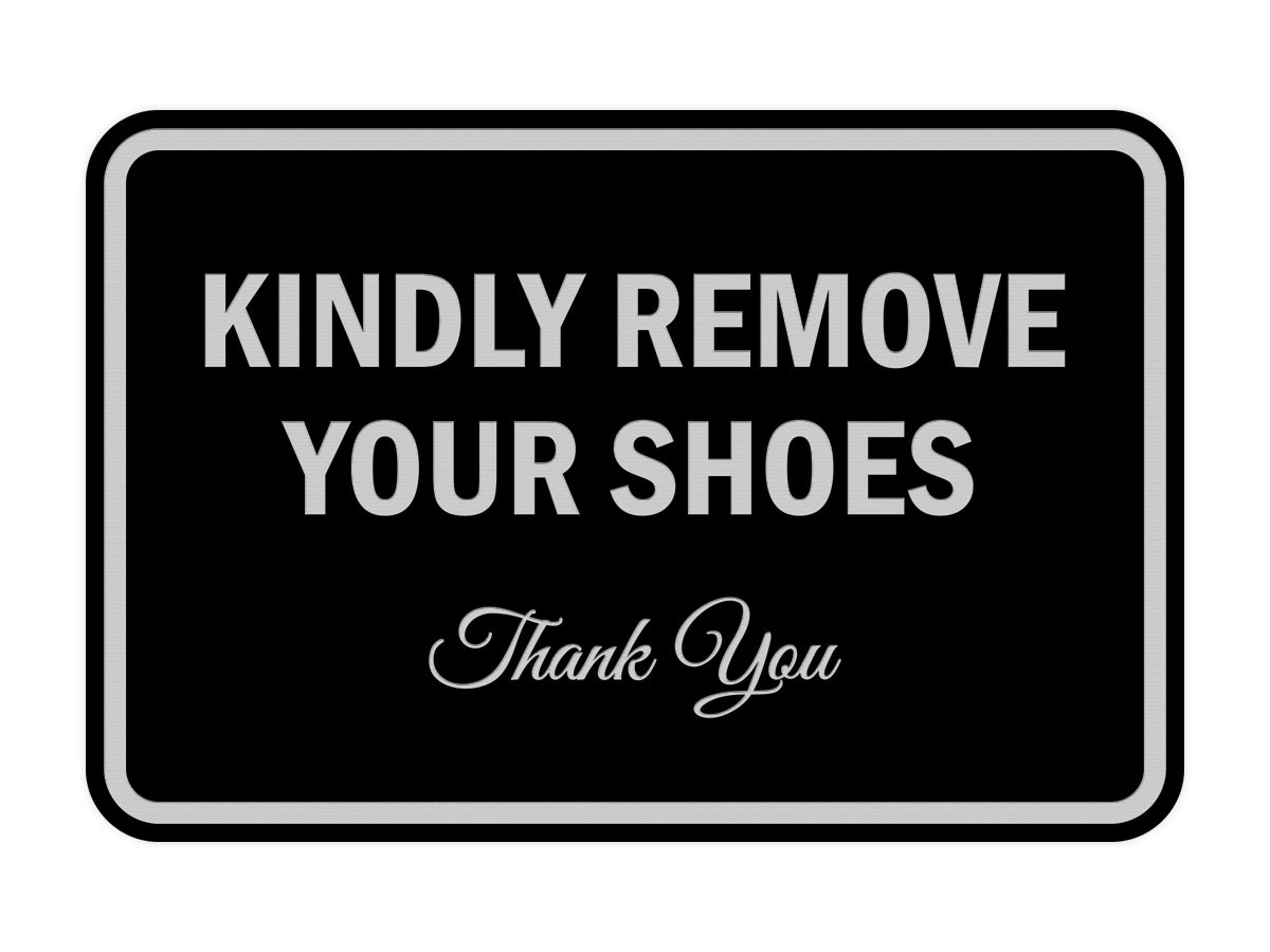 Signs ByLITA Classic Framed Kindly Remove Your Shoes