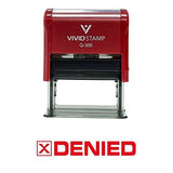 Red Denied Office Self-Inking Office Rubber Stamp