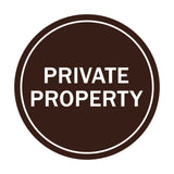 Signs ByLITA Circle Private Property Sign