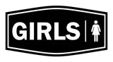 Signs ByLITA Fancy Girls (female bathroom icon) Sign with Adhesive Tape, Mounts On Any Surface, Weather Resistant, Indoor/Outdoor Use