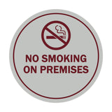 Signs ByLITA Circle No Smoking on Premises Sign