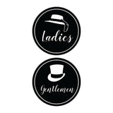 Signs ByLITA Circle Ladies and Gentlemen Sign Set