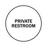 Signs ByLITA Circle Private Restroom Sign