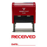 Red Received W/Date Line Self-Inking Office Rubber Stamp