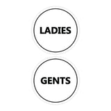 Signs ByLITA Circle Ladies and Gents Sign Set