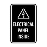 Portrait Round Electrical Panel Inside Sign