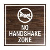 Signs ByLITA Square No Handshake Zone Sign