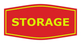 Red / Yellow Fancy Storage Sign