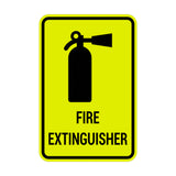 Portrait Round Fire Extinguisher Sign