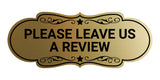 Designer Please Leave Us a Review Wall or Door Sign