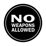 Signs ByLITA Circle No Weapons Allowed Sign