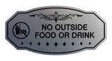 Victorian No Outside Food Or Drink Sign