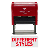 Red DIFFERENT STYLES Self-Inking Office Rubber Stamp