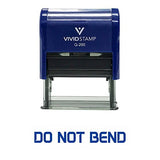Blue Do Not Bend Office Self-Inking Office Rubber Stamp