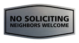 Signs ByLITA Fancy No Soliciting Neighbors Welcome Sign