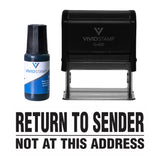 Black Return To Sender Not At This Address Self Inking Rubber Stamp Combo With Refill
