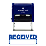 Blue Received Self-Inking Office Rubber Stamp