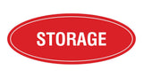 Red Oval STORAGE Sign