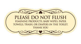 Signs ByLITA Designer Please Do Not Flush Etiqutte Sign