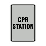 Portrait Round Cpr Station Sign