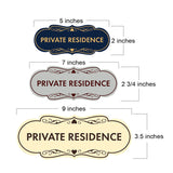 Designer Private Residence Wall or Door Sign