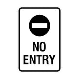 Portrait Round No Entry Sign