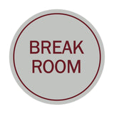 Signs ByLITA Circle Break Room Sign