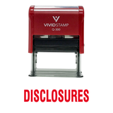 Disclosures Self Inking Rubber Stamp