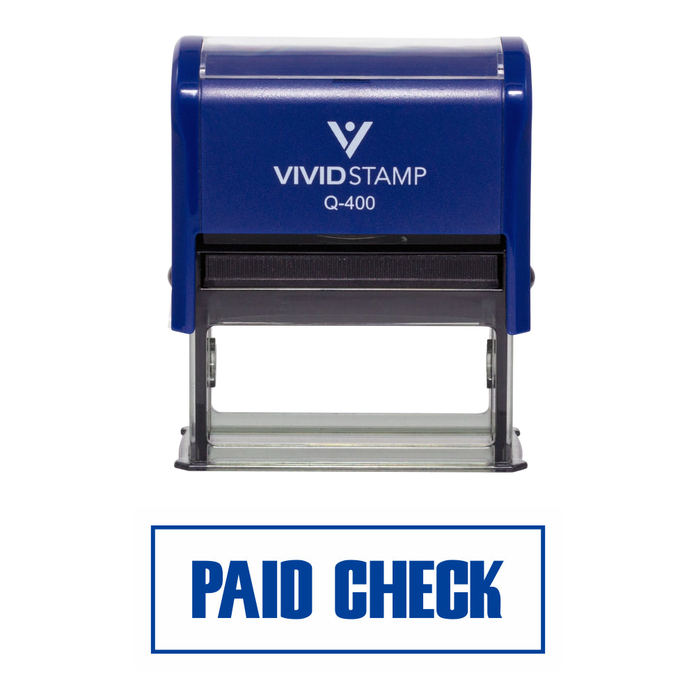 Paid Check Self-Inking Office Rubber Stamp