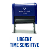 Blue Urgent Time Sensitive Self Inking Rubber Stamp