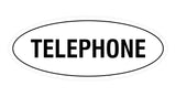 Oval TELEPHONE Sign