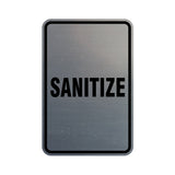 Portrait Round Sanitize Sign