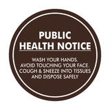 Circle Public Health Notice Wash Your Hands Sign