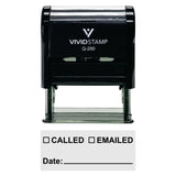 Black Called Emailed With Date Line Self-Inking Office Rubber Stamp