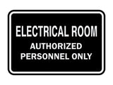 Signs ByLITA Classic Framed ELECTRICAL ROOM AUTHORIZED PERSONNEL ONLY Sign