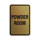 Signs ByLITA Portrait Round Powder Room Sign with Adhesive Tape, Mounts On Any Surface, Weather Resistant, Indoor/Outdoor Use