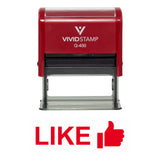 Red LIKE (Thumbs Up) Self Inking Rubber Stamp