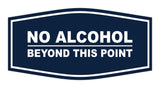 Signs ByLITA Fancy No Alcohol Beyond this Point Sign