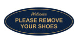 Signs ByLITA Oval Please Remove Your Shoes Sign