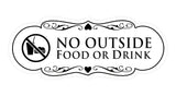 Signs ByLITA Designer No Outside Food or Drink Sign