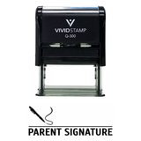 Black PARENT SIGNATURE Self Inking Rubber Stamp