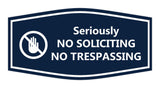 Fancy Seriously No Soliciting No Trespassing Wall or Door Sign