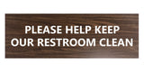 Signs ByLITA Basic Please Help Keep Our Restroom Clean Sign