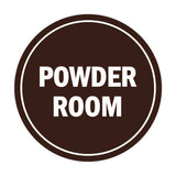 Signs ByLITA Circle Powder Room Sign