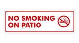 Standard No Smoking On Patio Sign