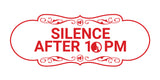Designer Silence after 10pm Wall or Door Sign