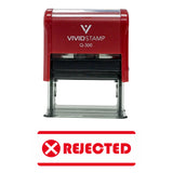 Rejected W/ Icon Self-Inking Office Rubber Stamp