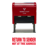 Red Return To Sender Not At This Address Self Inking Rubber Stamp